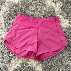 sonic pink lululemon speed up shorts! SIZE 2
